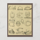  overzicht van soorten hoefijzers briefkaart (Voorkant)