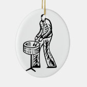 Overzicht van stalen paneelspeler keramisch ornament (Rechts)