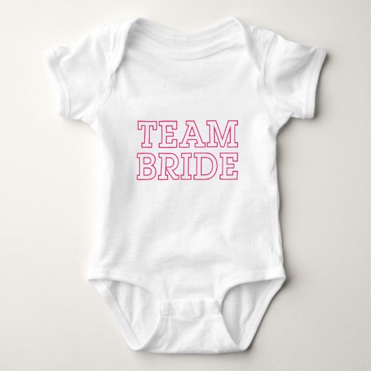 Overzicht van teambride roze romper (Voorkant)