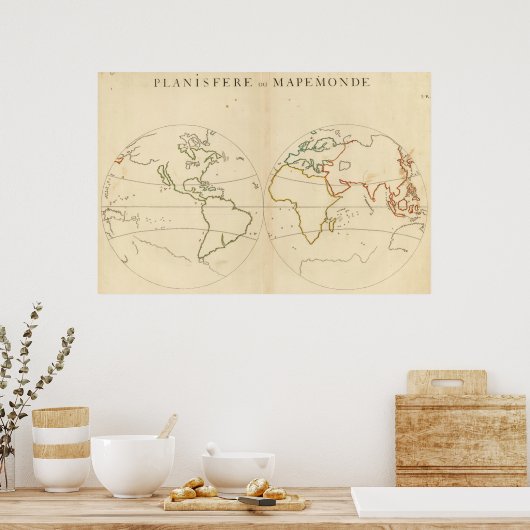 Overzicht wereldkaart (Keuken)