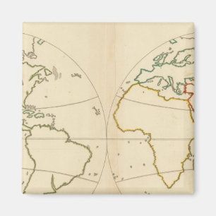 Overzicht wereldkaart magneet