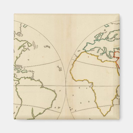 Overzicht wereldkaart magneet (Voorkant)