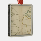 Overzicht wereldkaart metalen ornament (Rechts)