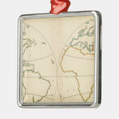 Overzicht wereldkaart metalen ornament (Links)
