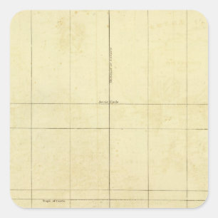 Overzicht wereldkaart vierkante sticker