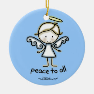 Overzichtelijke Angel-Peace voor iedereen Keramisch Ornament