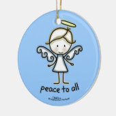 Overzichtelijke Angel-Peace voor iedereen Keramisch Ornament (Links)