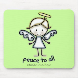 Overzichtelijke Angel-Peace voor iedereen Muismat