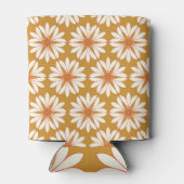 Overzichtelijke bloemenraster: goud, rood, ivoor blikjeskoeler (Achterkant)