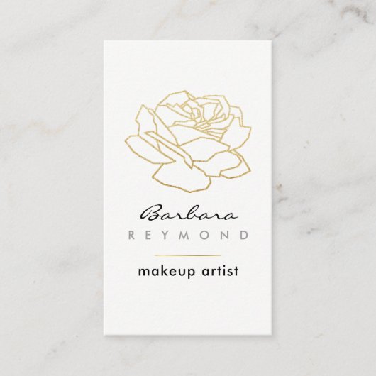 Overzichtelijke rozen bloem, make-up beauty bloeme visitekaartje (Voorkant)