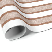 Overzichtelijke strepen bruin cadeaupapier (Rol Hoek)