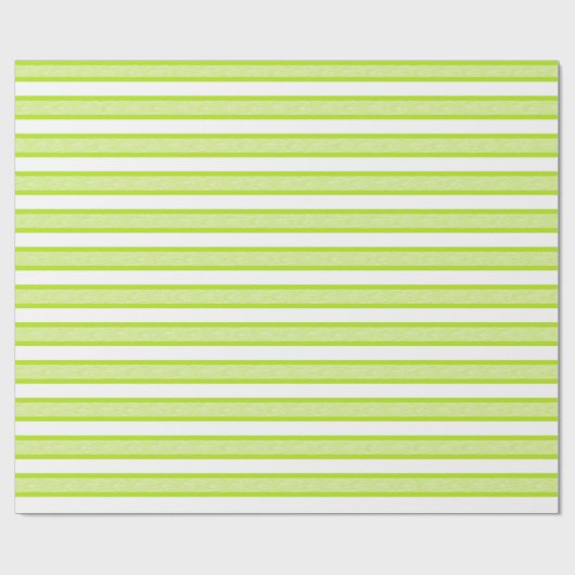 Overzichtelijke strepen lime groen cadeaupapier (Vlak)