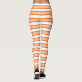 Overzichtelijke strepen Sinaasappel Leggings (Achterkant)
