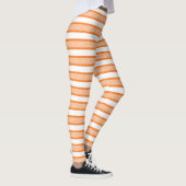 Overzichtelijke strepen Sinaasappel Leggings (Rechts)