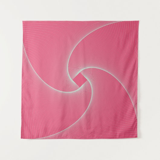 Overzichtelijke vierkante vortex, fluweelroze. wandkleed (Voorkant)