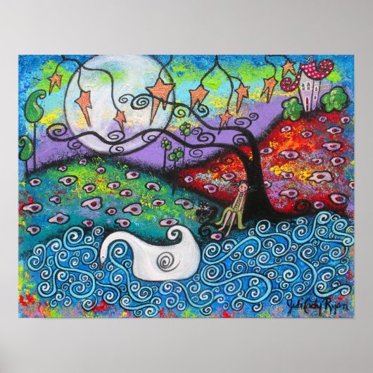 Overzichtsdruk middernacht poster (Voorkant)