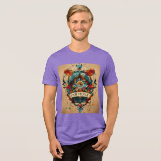 overzichtsillustratie Tri-Blend shirt