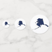 Overzichtskaart Alaska en vlag Confetti (Achterkanten)