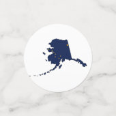 Overzichtskaart Alaska en vlag Confetti (Kleine voorkant)