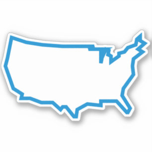 Overzichtskaart van de VS Sticker