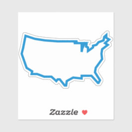 Overzichtskaart van de VS Sticker