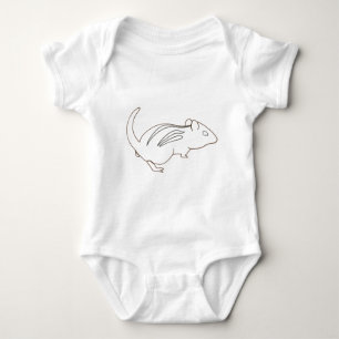 Overzichtstekening van chipmunk op baby shirt