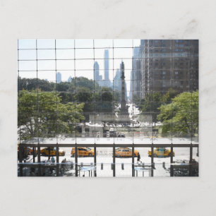 Overzien Columbus Cirkel New York City Foto Briefkaart