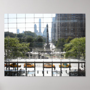 Overzien Columbus Cirkel New York City Foto Poster