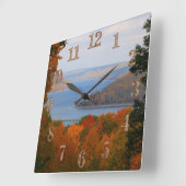 Overziend Schilderachtig kleurrijke Herfst Kinzua Vierkante Klok (Hoek)