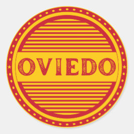 Oviedo City Pride Embleem – Spaanse identiteit Ronde Sticker