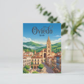Oviedo Spanje Briefkaart (Staand voorkant)