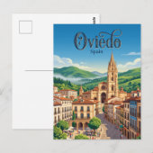Oviedo Spanje Briefkaart (Voorkant / Achterkant)