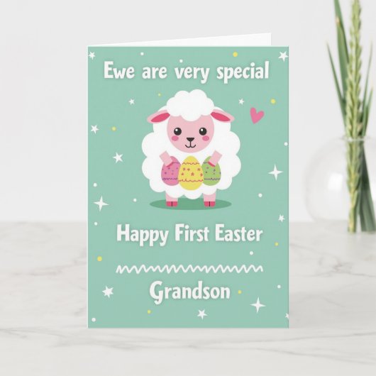 Ovine Star Pattern Holiday Card Kaart (Voorkant)