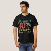 O'visally 40 Years old, Funny Vist pa Grandpa T-shirt (Voorkant volledig)