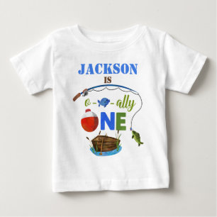 Ovisally ONE baby t-shirt O-fish-ally Big ONE boy
