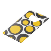 Ovvio Black en Yellow Credit Kaart flesopening Creditkaart Flessenopener (Achterkant Gekanteld)