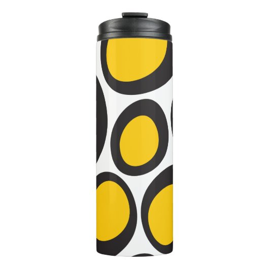 Ovvio Black en Yellow Thermal Tumbler Thermosbeker (Voorkant)