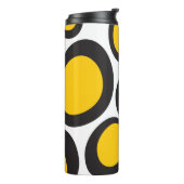 Ovvio Black en Yellow Thermal Tumbler Thermosbeker (Gedraaid links)
