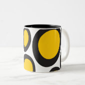 Ovvio Black en Yellow Two-Tone Coffee Mok (Voorkant rechts)