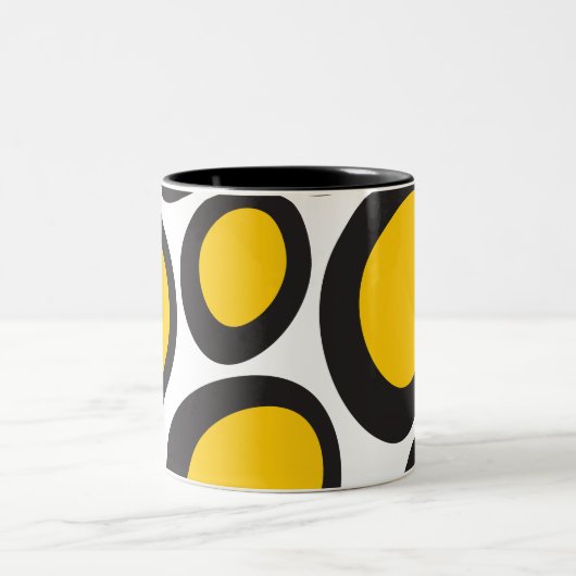 Ovvio Black en Yellow Two-Tone Coffee Mok (Center)