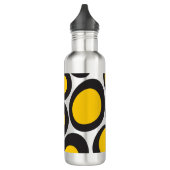 Ovvio Black & Yellow Stainless Steel Water Flacon Waterfles (Links)