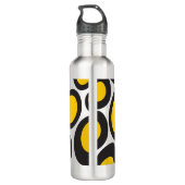 Ovvio Black & Yellow Stainless Steel Water Flacon Waterfles (Achterkant)