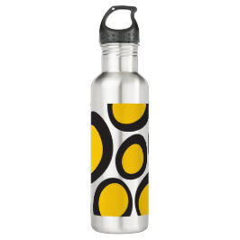 Ovvio Black & Yellow Stainless Steel Water Flacon Waterfles