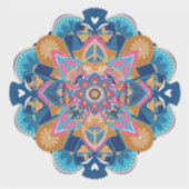 OW Blue Mandala Sticker (Voorkant)