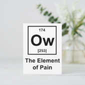 Ow, het element van pijn briefkaart (Staand voorkant)