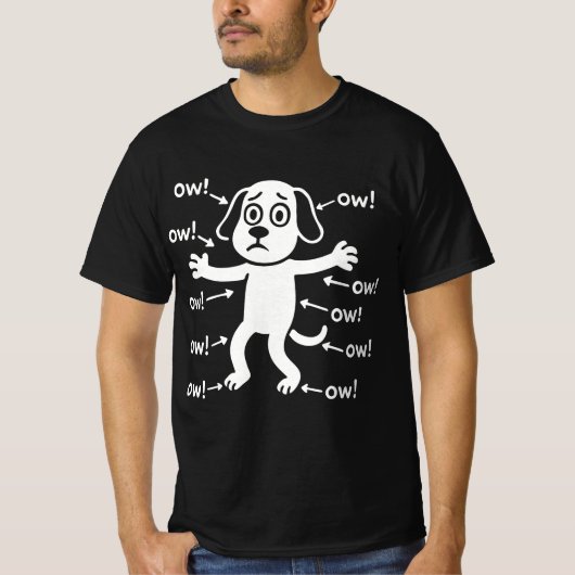 Ow Ow Ow Ow Ow Ow karakter T-shirt (Voorkant)