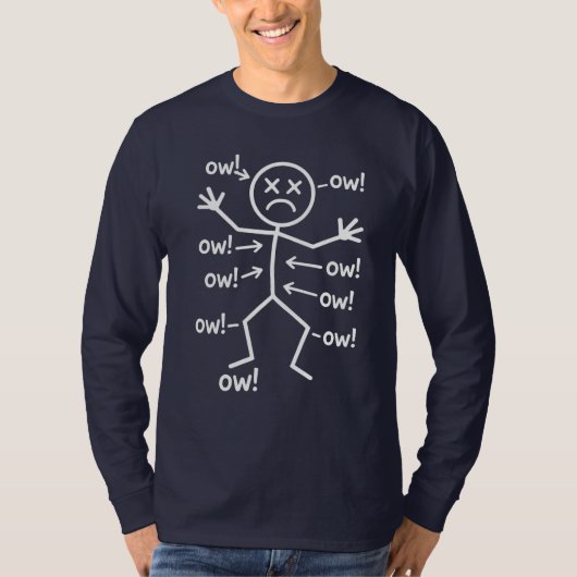 Ow Ow Ow Ow Ow Ow Ow karakter Grappig T-shirt (Voorkant)