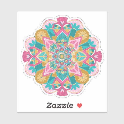 OW Pink Mandala Sticker (Vel)