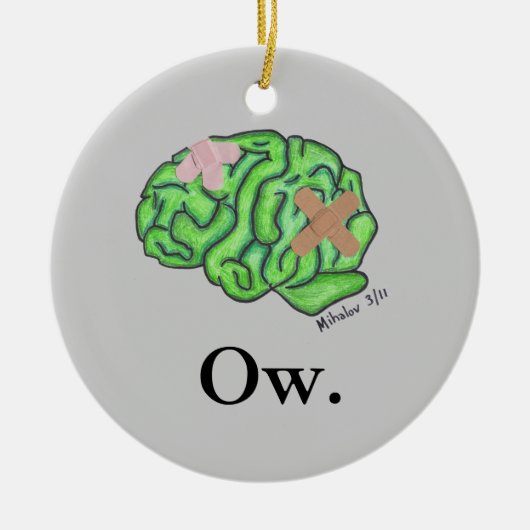 "Ow"-versiering Keramisch Ornament (Voorkant)