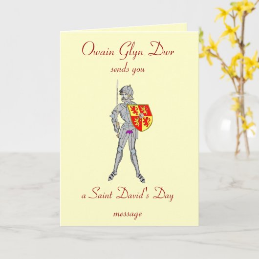 Owain Glyn Dwr, St David Dag Kaart (Gele Bloem)